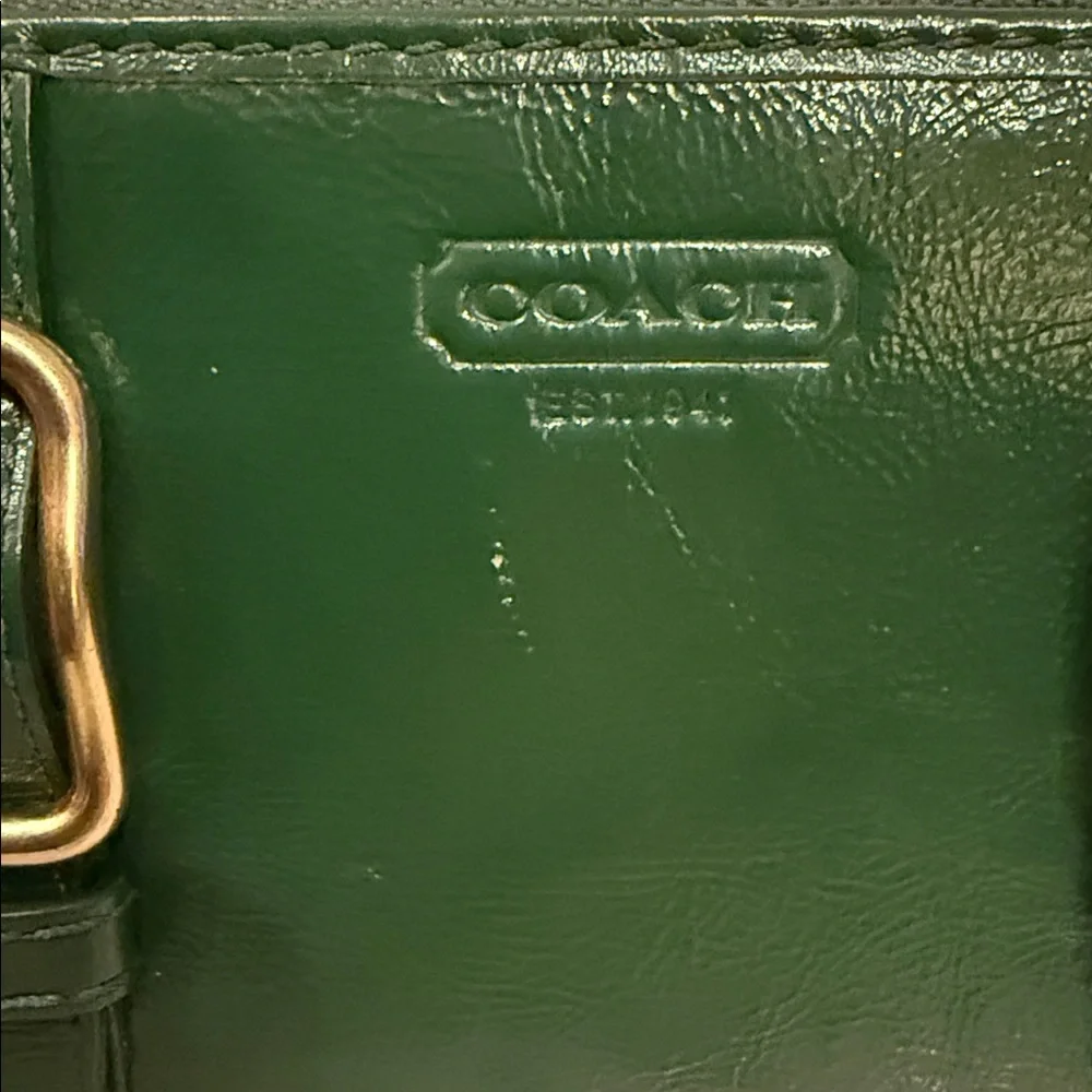 Coach Green/Patent Leather Wallet - Picture 5 of 8